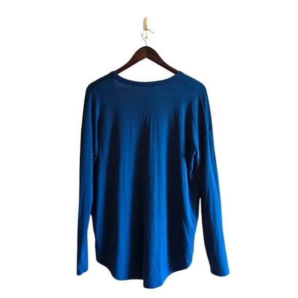 Athleta Cloudlight Relaxed V-Neck Top in Peacock Sz M - Picture 5 of 8